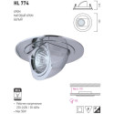 HL774 CORP HALOGEN D/L MAT CROM