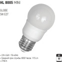 HL8005 MINI GLOBAL 5W 220-240V E27 2700K
