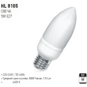 HL8105 CANDLE 5W 220-240V E27 6400K