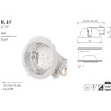 HL611 CORP DE IL. D/L 6 MAT CROM E27