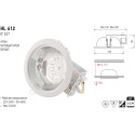 HL612 2X26W E27 CHROME 8 INCH DOWNLIGHT (Horoz Electric)