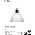 HL510 PLAFON SUSPENDAT 60W E27