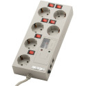 Surge Protector Sven Platinum Pro, 6 Sockets, 5.1m, GREY, flame-retardant material