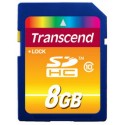 8GB  SDHC Card (Class 10) , Transcend "TS8GSDHC10" (R/W:20/11MB/s)