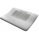 Logitech Cooling Pad N100. The heat-shielding design helps protect your body from notebook computer heat. And the angled riser positions your notebook to improve neck and leg comfort (when used in a seated position)