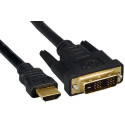 Gembird 10m HDMI/DVI Male-Male cable with gold-plated connectors