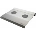 CoolerMaster NotePal B2, Aluminium Notebook Cooling Pad up to 15", 2 fans 70x70x15mm, 1500RPM, 21dBa, 21CFM, 2USB2.0, Titanium