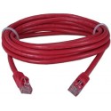 Patch Cord Cat.5E, 2m, Red, molded strain relief 50u" plugs Red
