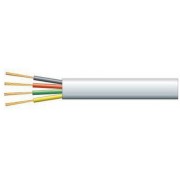 4 core telephone flat cable,TEL4W, 28AWG 2.2X4.5MM 100M/ROLL white