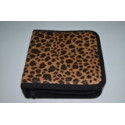 CD Wallet for 32 pcs, Omega Animal Skin Pattern Leopard