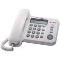 Panasonic KX-TS2356UAW, White Phone, LCD, AOH, Caller ID