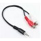 Gembird 3.5mm stereo plug to 2 x phono sockets 0.2 meter cable