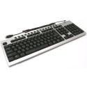 Gembird KB-8300M-SB-R Multimedia keyboard, Rus, PS/2, silver-black