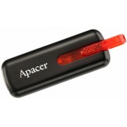 16 GB Apacer Handy Steno AH326, Black USB Drive, unique "U-Ring", anti-slip texture, No-Loss Cap Design