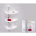 Угловая полка для ванны TELESCOPIC HROM TUBES серая MN1520