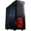 CoolerMaster HAF 932 ATX Full Tower Case, w/o PSU, Meshed front panel, Tool-less, 3x 230mm front Red LED/side/top silent fan, 1x140mm rear silent fan, 4xUSB2.0/Audio, IEEE1394a, eSATA, Black
