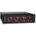 XILENCE XP-FCP.B, Fan Control Panel 3,5", Controls: 3x fan speed, 1x light intensity, Regulates the rotation speed of up to three fans, Knobs are red illuminated, Black/Red