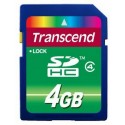 4GB  SDHC Card (Class  4), Transcend "TS4GSDHC4" (R/W:18/5MB/s)
