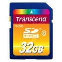 .32GB  SDHC Card (Class 10) , Transcend "TS32GSDHC10" (R/W:20/15MB/s)
