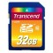 .32GB SDHC Card (Class 10) , Transcend "TS32GSDHC10" (R/W:20/15MB/s)