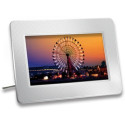 Transcend 705 Digital Photo Frame - 7" Wide 16:9 TFT 480x234, USB  and SD/SDHC/MMC/MS, Clock, Alarm and Calendar functions,  Automatic Power-ON/OFF and Sleep timers, Black
