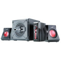 Genius SW-G2.1 1250, 2.1/20W+ 2x9W RMS, Sub. wooden, Headphone jack, Microphone- jack, Black