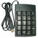 Gembird Keypad KPD-U1, 19 full-size keys, with BACKSPACE key, 2 port USB2.0 HUB, USB