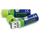EnerGenie EG-BA-001 Rechargeable AA-size batteries with integrated USB connector