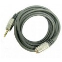 Gembird 3.5mm stereo plug to 3.5mm stereo socket 1.8m extension audio cable, gold-plated connectors, blister packing