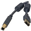 Cable USB CCF-USB2-AMBM-15, Premium quality, 5 m, USB 2.0 A-plug B-plug, with Ferrite core, Black