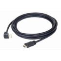 Cable HDMI  CC-HDMI490-15, 4.5 m, HDMI v.1.4 90 degrees, male-male, Black cable with gold-plated connectors, Bulk packing