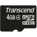 4 GB Transcend microSD Class4 with SD adapter