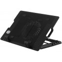CoolerMaster NotePal ErgoStand, Notebook Cooling Pad up to 17", 140x140x15mm, 700-1400rpm, 15dBa, Rifle bearing, 4x USB2.0, 5 Different height settings, Fan speed control, Black