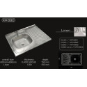 Мойка кухонная накладная KR 690/ 60*80