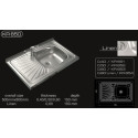 Мойка кухонная накладная KR 650/ 50*80