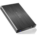 RaidSonic ICY BOX "IB-231StU-G" External enclosure for 2.5" SATA HDD, USB2.0, Aluminium, 1x Transport pouch, 1x Screwdriver, Dark