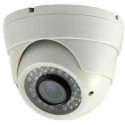 Купольная видеокамера в металическом корпусе HDP-5210IT (500твл, 1/3" SONY Super HADII CCD, 0,1 lux, вариофокал 4-9 мм,  WDR, ИК-35м, настраивается снаружи, антивандальный корпус, белого цвета)