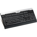 Keyboard Genius SlimStar 220 Multimedia, 12-keys, slim, anti-water spilt,  PS/2, Black