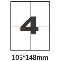 Этикетка самоклеющаяся Olimp  A4 (офсет, 100 листов) 4шт 105*148 мм