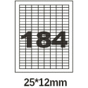 Этикетка самоклеющаяся Olimp  A4 (офсет, 100 листов) 184шт 25*12 мм