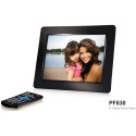 Transcend 830 Digital Photo Frame - 4Gb, 8" 4:3 TFT 800*600 , USB  and SD/SDHC/MMC/MS/CF, Clock, Alarm and calendar functions, MP3, Speakers, Remote Control, Black