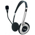 Hardity HP-210MV, Headphones with  microphone, volume control, Black/Silver
