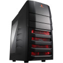 CoolerMaster CM Storm Enforcer ATX Case, w/o PSU, Meshed front panel, Tool-less, 200mm Red LED front silent fan, 1x120mm rear silent fan, 2x USB3.0, 2x USB2.0/Audio,  StormGuard™, Black