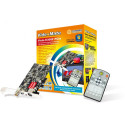 TV Tuner COMPRO VideoMate E300, PCI COMPRO PCI-Express Analog TV/FM/Capture card, w/Conexant CX23885 chipset, W/FM, W/Stereo, 32-key card-design Remote Control, IR cable, FM Antenna, 3 in 1 video/audio input cable, I-type to F-type converter, ComproDTV 4,