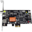 TV Tuner COMPRO VideoMate Hybrid E650F, PCI-E COMPRO PCI Express Hybrid Digital and Analog TV/FM/Capture card, w/Conexant CX23885 chipset, W/FM, W/Stereo, W/Power Up, MCE IR Remote Control, IR cable, FM Antenna, 6 in 1 video/audio input cable with Y/Cb/Cr