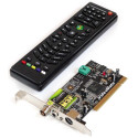 TV Tuner COMPRO VideoMate M3F, PCI COMPRO PCI Universal Analog TV/FM/Capture Card, w/NXP(Philips) 7131 chipset, W/FM, W/Stereo, MCE IR Remote Control, IR cable, FM Antenna, 3 in 1 video/audio input cable, AUX-Out cable, I-type to F-type converter, ComproD