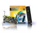 TV Tuner COMPRO VideoMate T500F Hybrid, PCI COMPRO PCI Hybrid Hybrid Digital and Analog TV/FM/Capture Card, w/NXP(Philips) 7131 chipset, W/FM, W/Stereo, W/Power Up, MCE IR Remote Control, IR cable, FM Antenna, 3 in 1 video/audio input cable, AUX-Out cable