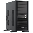 Case ATX Chieftec CH-09B-B-OP w/o PSU, Black Compatible Mainboards: mATX, ATX, EATX;  External drive bays: 4x 5,25" / 1x 3,5"; Internal drive bays: 5x 3,5" without accessory box / 4x 3,5" with accessory box; Front-Interfaces: 2x USB 2.0, Mic-in und Line-o