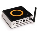 ZOTAC ZBOX NANO ( Remote control )   VIA Nano X2 U4025 (Dual-core 1.2GHz), VIA Chrome™ 9 GPU, VIA VX900H, 1x SODIMM DDR3-1066, 1x2.5"SATA, 1xeSATA, 2xUSB3.0, 4xUSB2.0, Gbit Lan, 802.11 b/g/n, BT3.0, HDMI, DP, Mic, Speakers, 6-in-1, Stand, VESA mount