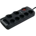 AEG Basic.GE7  surge protector, 7 protected sockets, Resetable automatic circuit breaker, child locks, wall-mounting possible, operating state and active surge protection LEDs, surge protection up to 36,000A